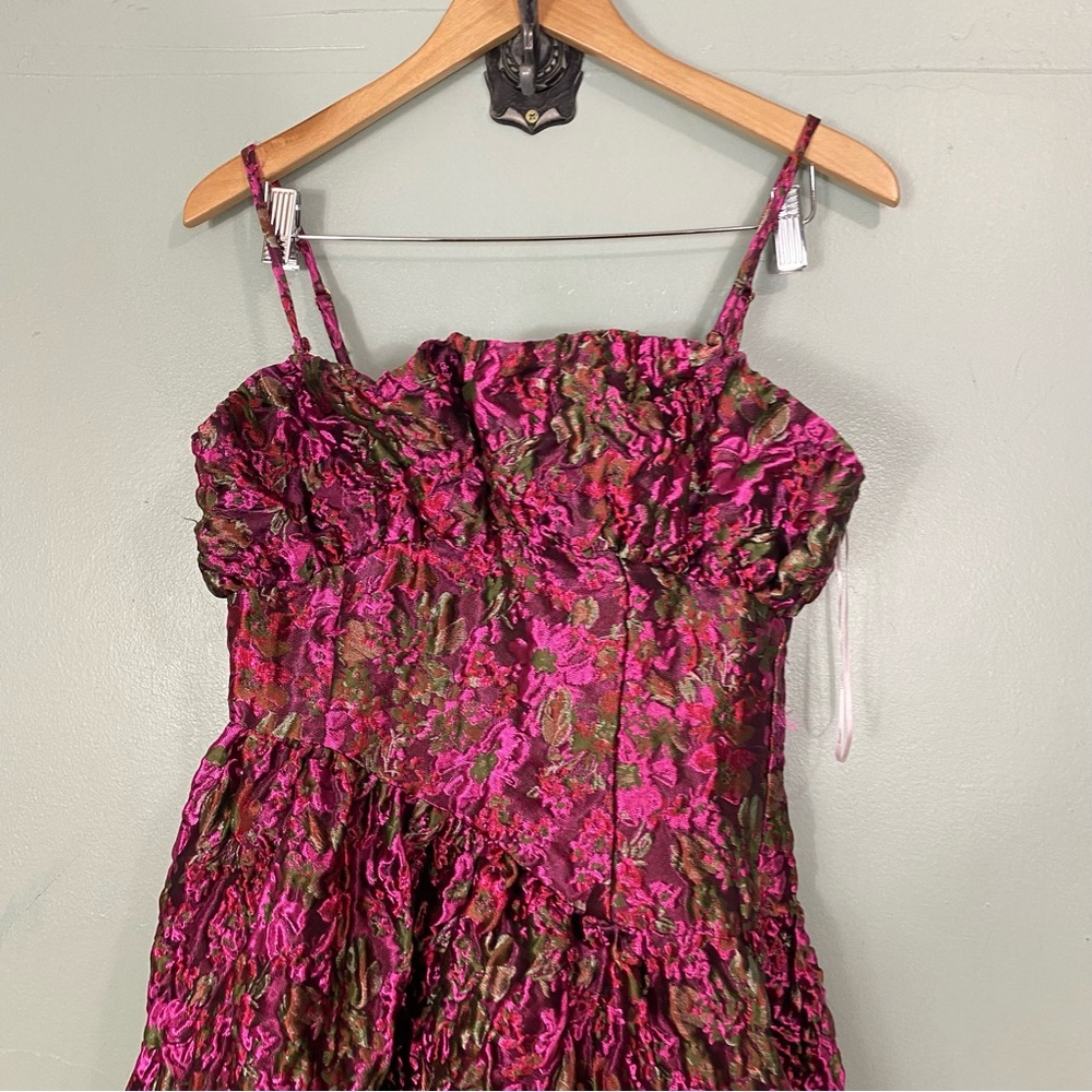 Elliatt Fuchsia Floral Strapless Maxi Dress - Picture 6 of 15